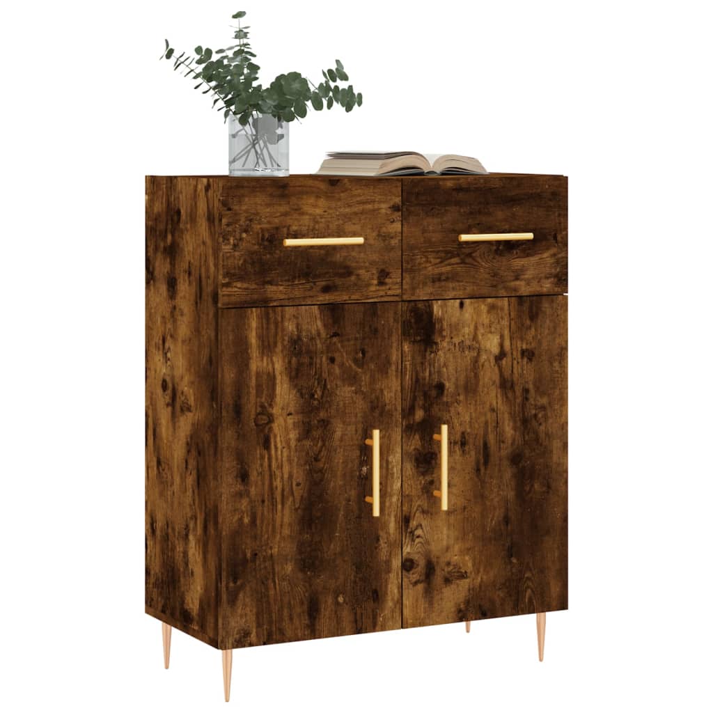 Dulap, Stejar Fumuriu, 69,5X34X90 Cm, Lemn Compozit