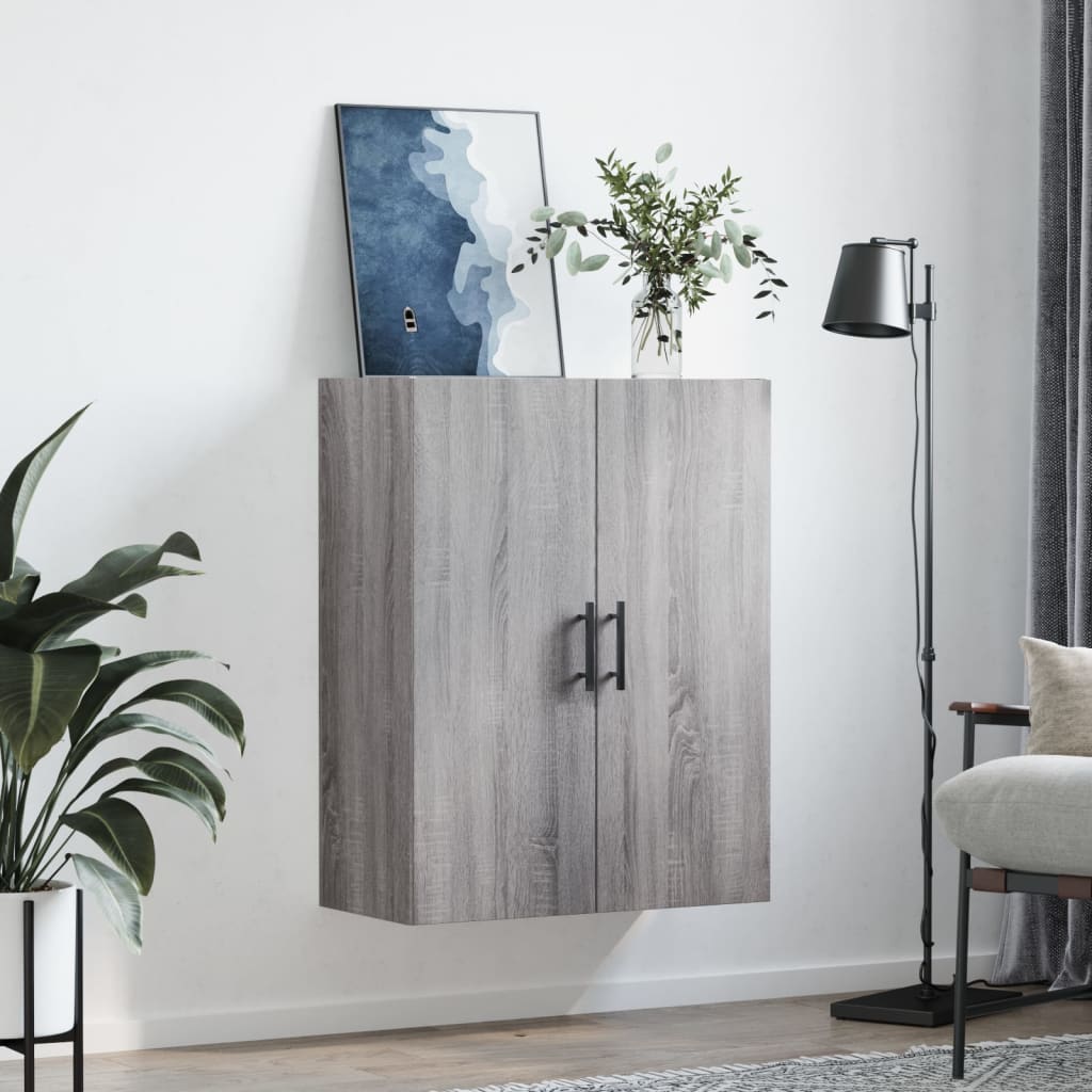 Dulap Montat Pe Perete, Gri Sonoma, 69,5X34X90 Cm