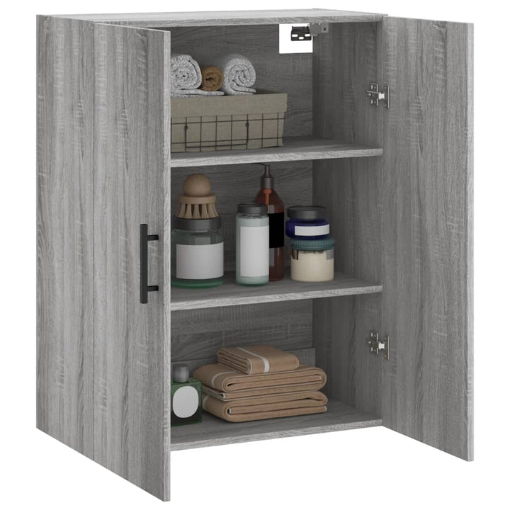Dulap Montat Pe Perete, Gri Sonoma, 69,5X34X90 Cm
