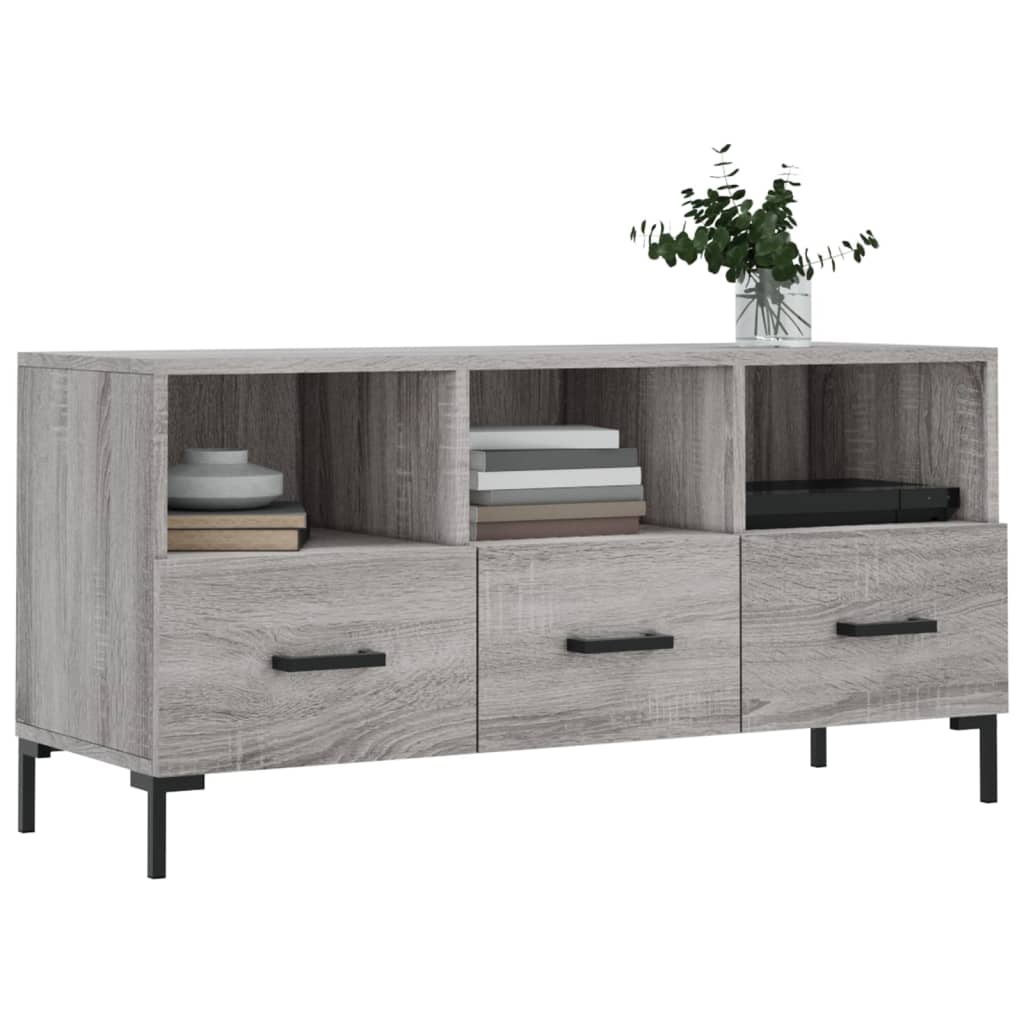 Dulap Tv, Gri Sonoma, 102X36X50 Cm, Lemn Prelucrat