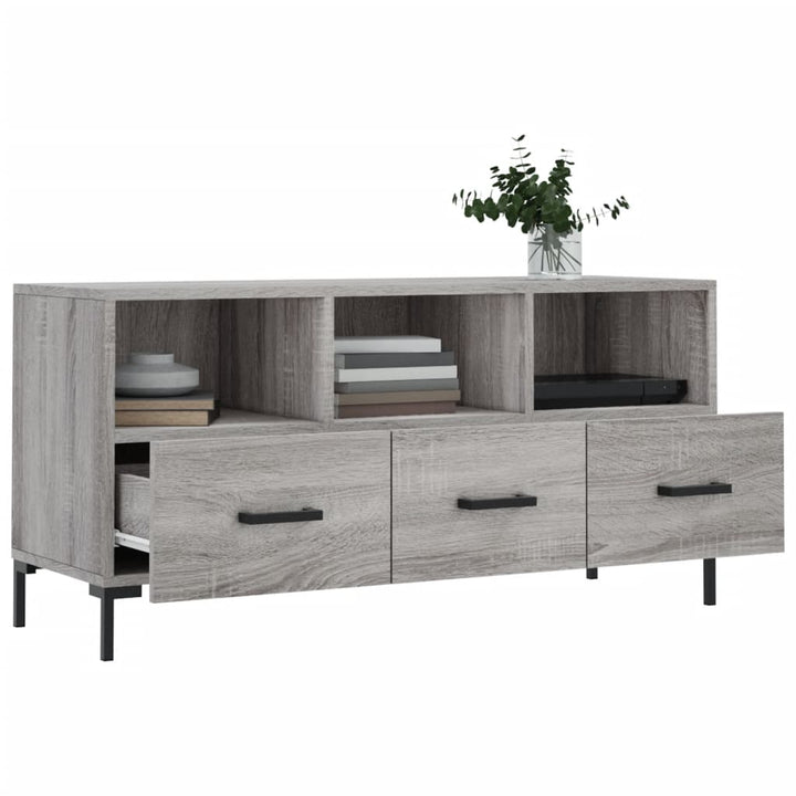 Dulap Tv, Gri Sonoma, 102X36X50 Cm, Lemn Prelucrat