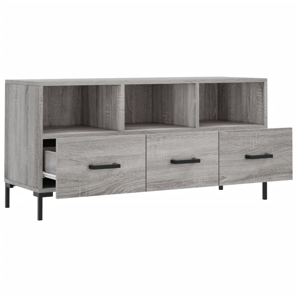 Dulap Tv, Gri Sonoma, 102X36X50 Cm, Lemn Prelucrat