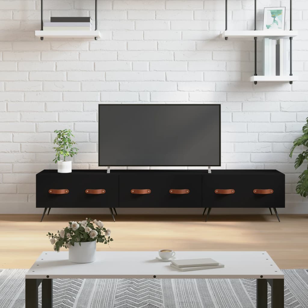 Comodă Tv, Alb Extralucios, 150X36X30 Cm, Lemn Prelucrat