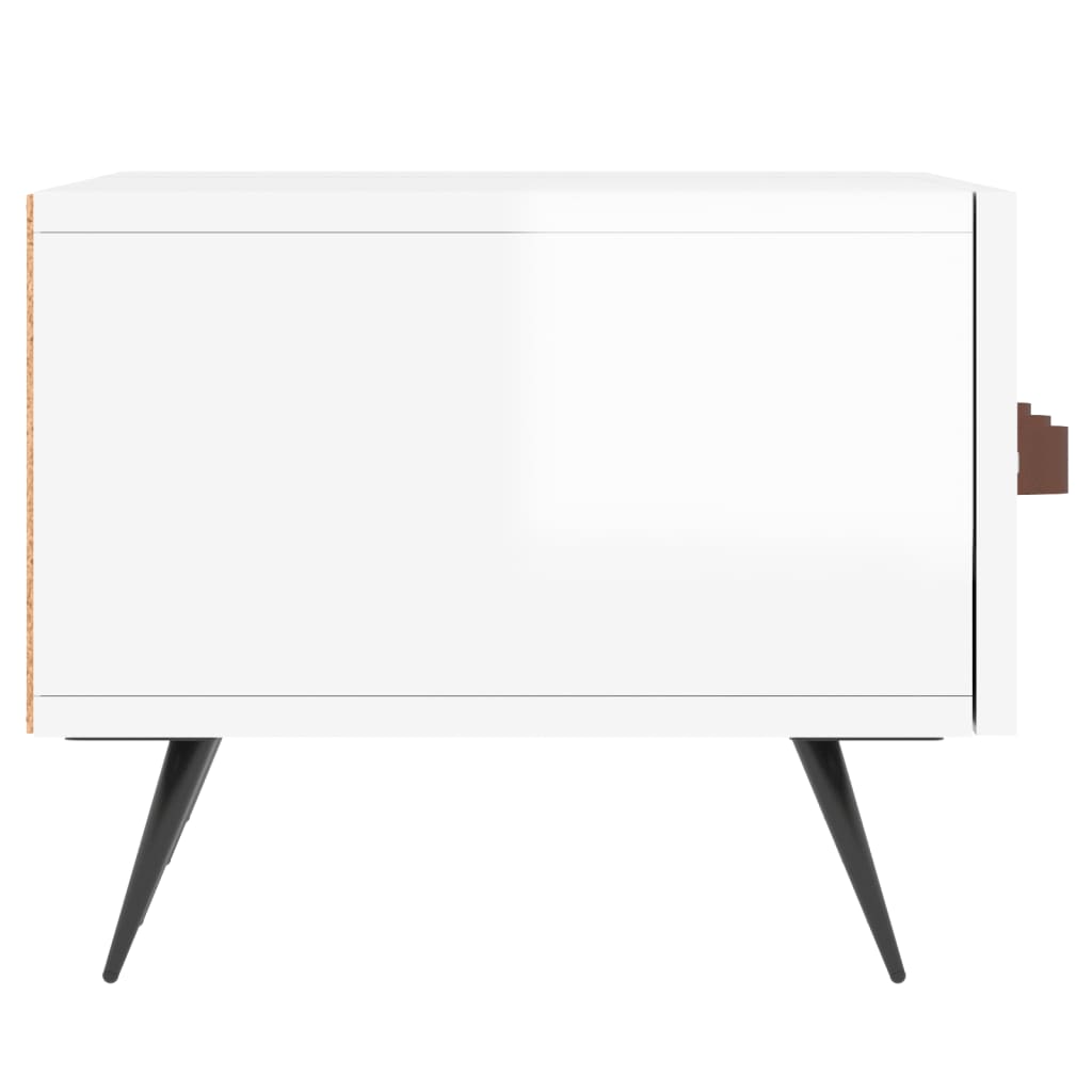 Comodă Tv, Alb Extralucios, 150X36X30 Cm, Lemn Prelucrat
