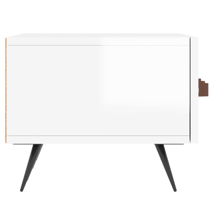 Comodă Tv, Alb Extralucios, 150X36X30 Cm, Lemn Prelucrat