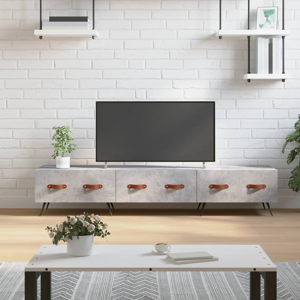 Comodă Tv, Alb Extralucios, 150X36X30 Cm, Lemn Prelucrat