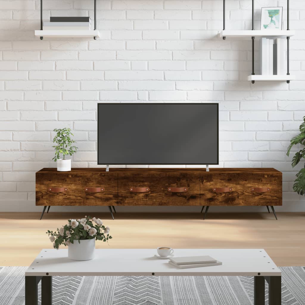 Comodă Tv, Alb Extralucios, 150X36X30 Cm, Lemn Prelucrat