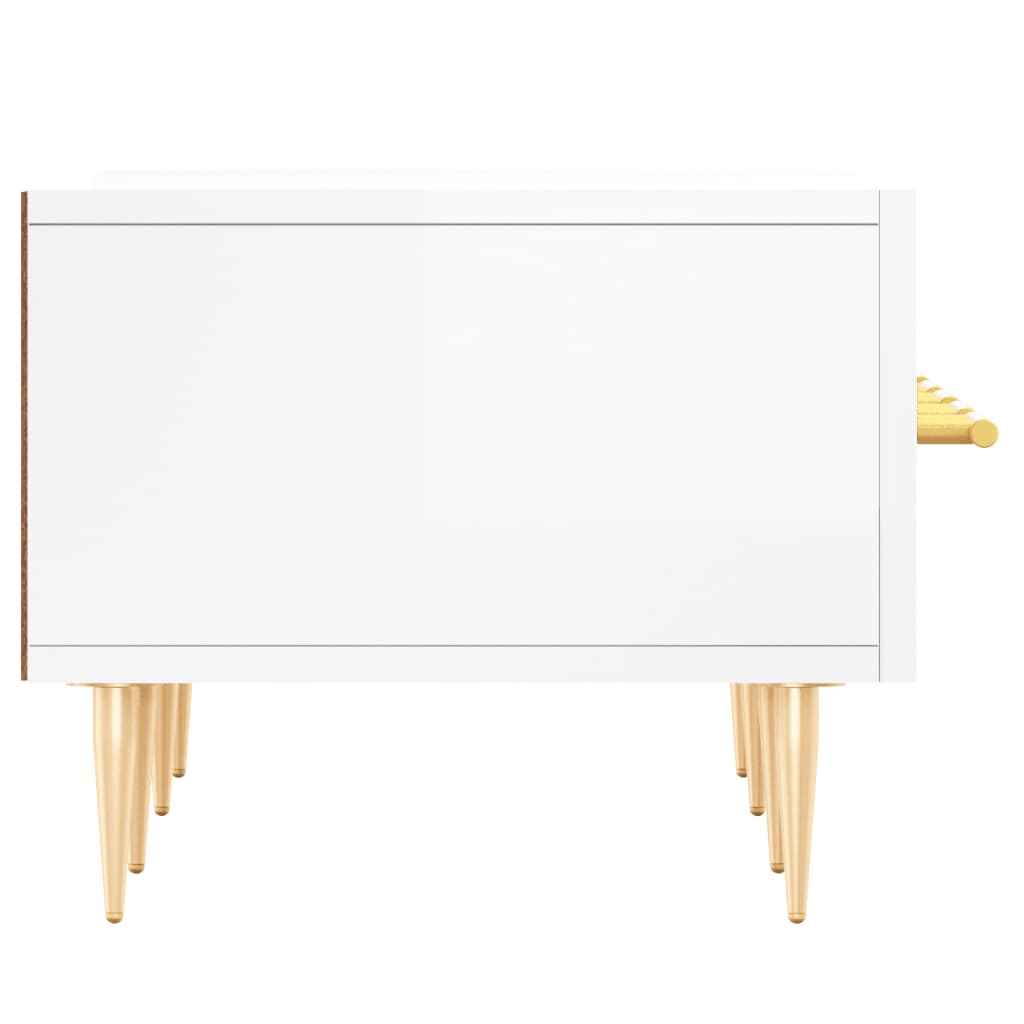 Comodă Tv, Alb Extralucios, 150X36X30 Cm, Lemn Prelucrat