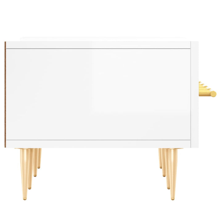 Comodă Tv, Alb Extralucios, 150X36X30 Cm, Lemn Prelucrat