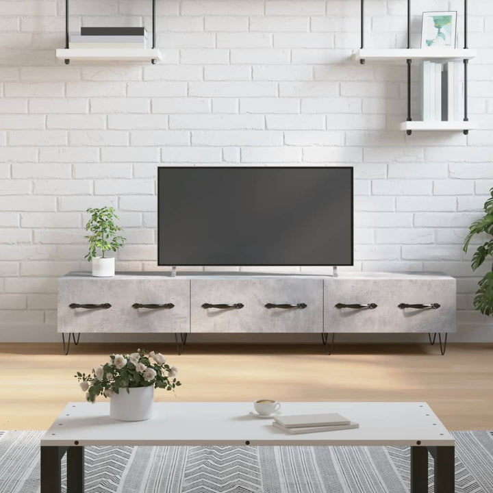 Comodă Tv, Alb Extralucios, 150X36X30 Cm, Lemn Prelucrat
