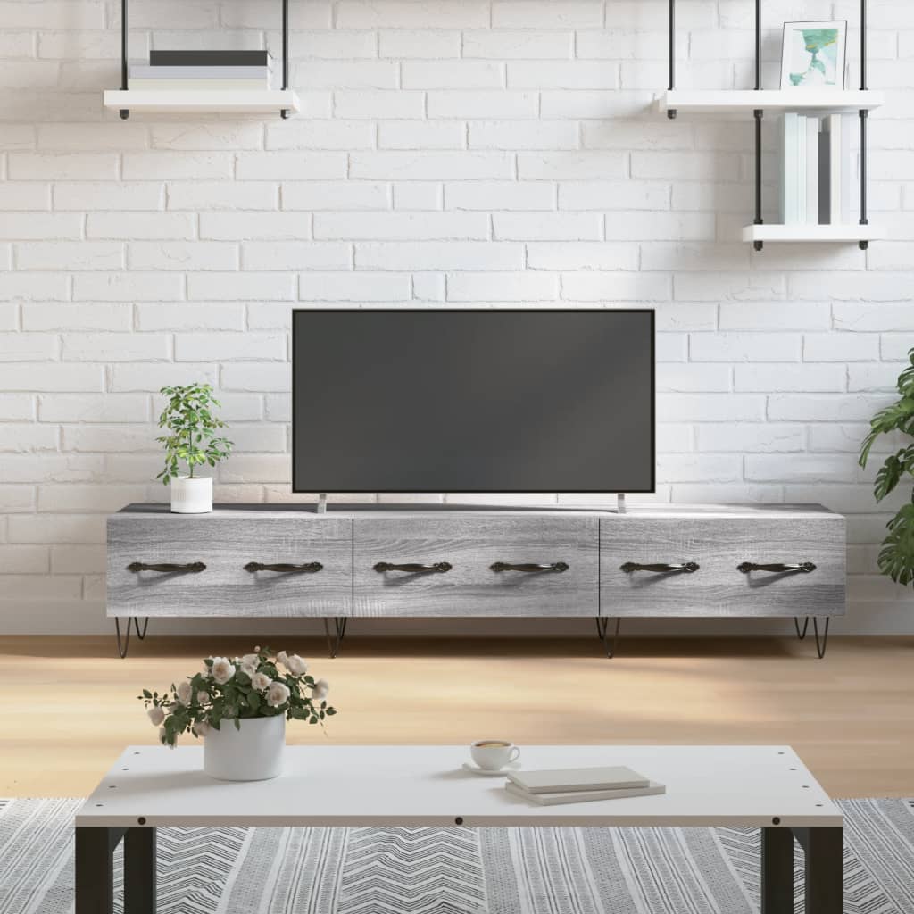 Comodă Tv, Alb Extralucios, 150X36X30 Cm, Lemn Prelucrat