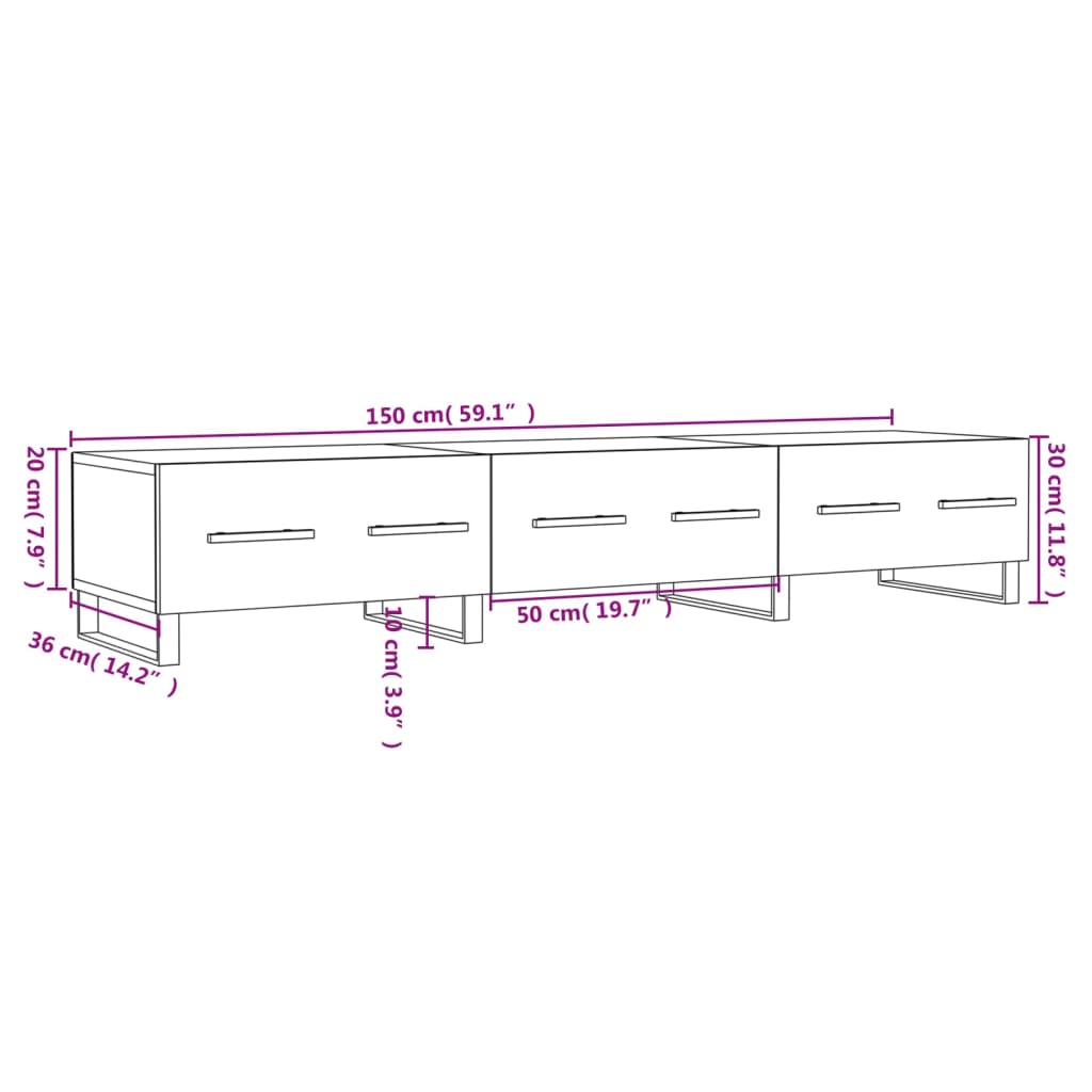 Dulap Tv, , 150X36X30 Cm, Lemn Prelucrat