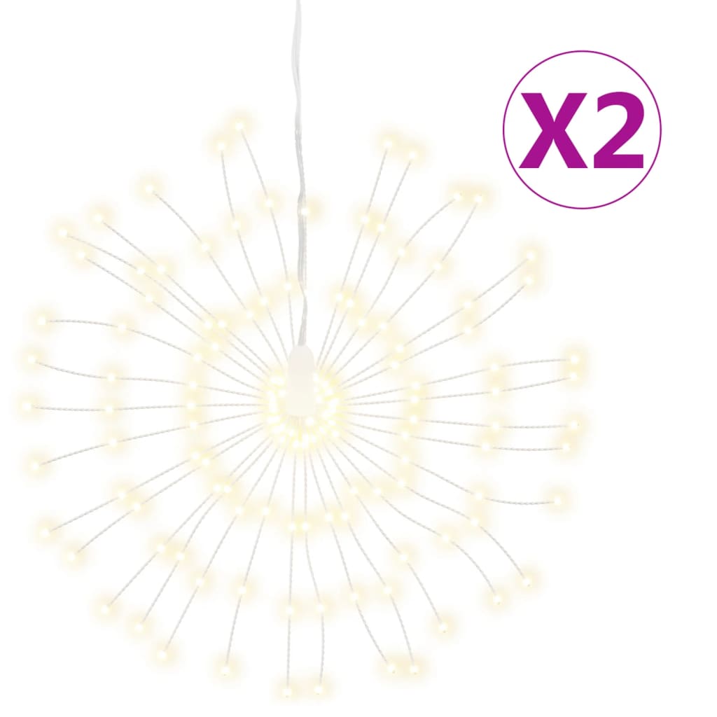 Lumini Stelare De Crăciun 140 Led-Uri, 2 Buc., , 17 Cm