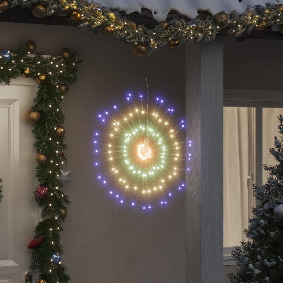 Lumină Stelară De Crăciun 140 Led-Uri 2 Buc., Multicolor, 17 Cm
