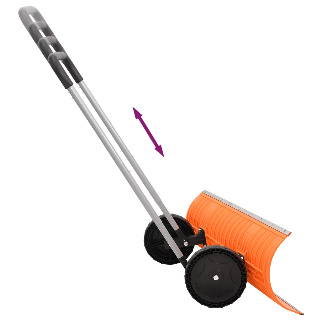 Lopată De Zăpadă Mâner Extensibil Portocaliu 96Cm Lamă Din Oțel