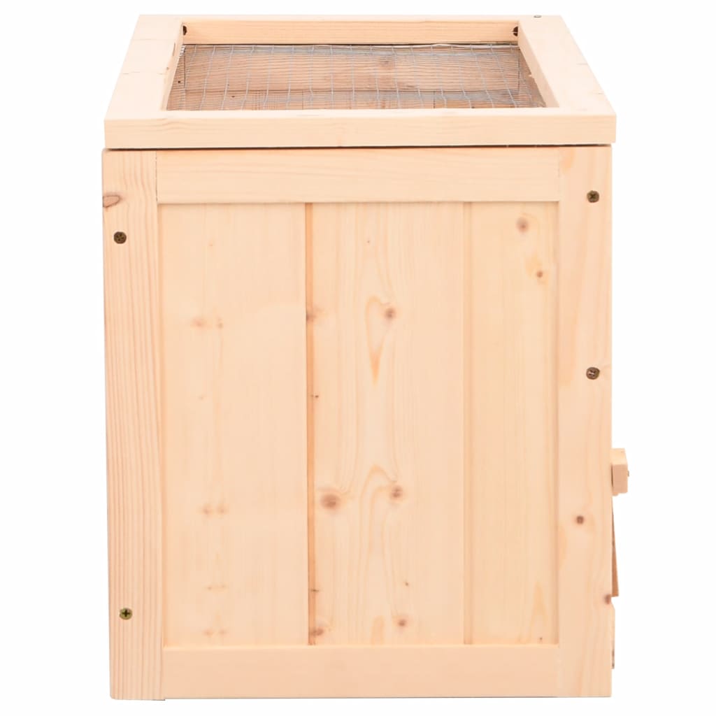 Cușcă Pentru Hamsteri, 60X30X35 Cm, Lemn Masiv De Brad