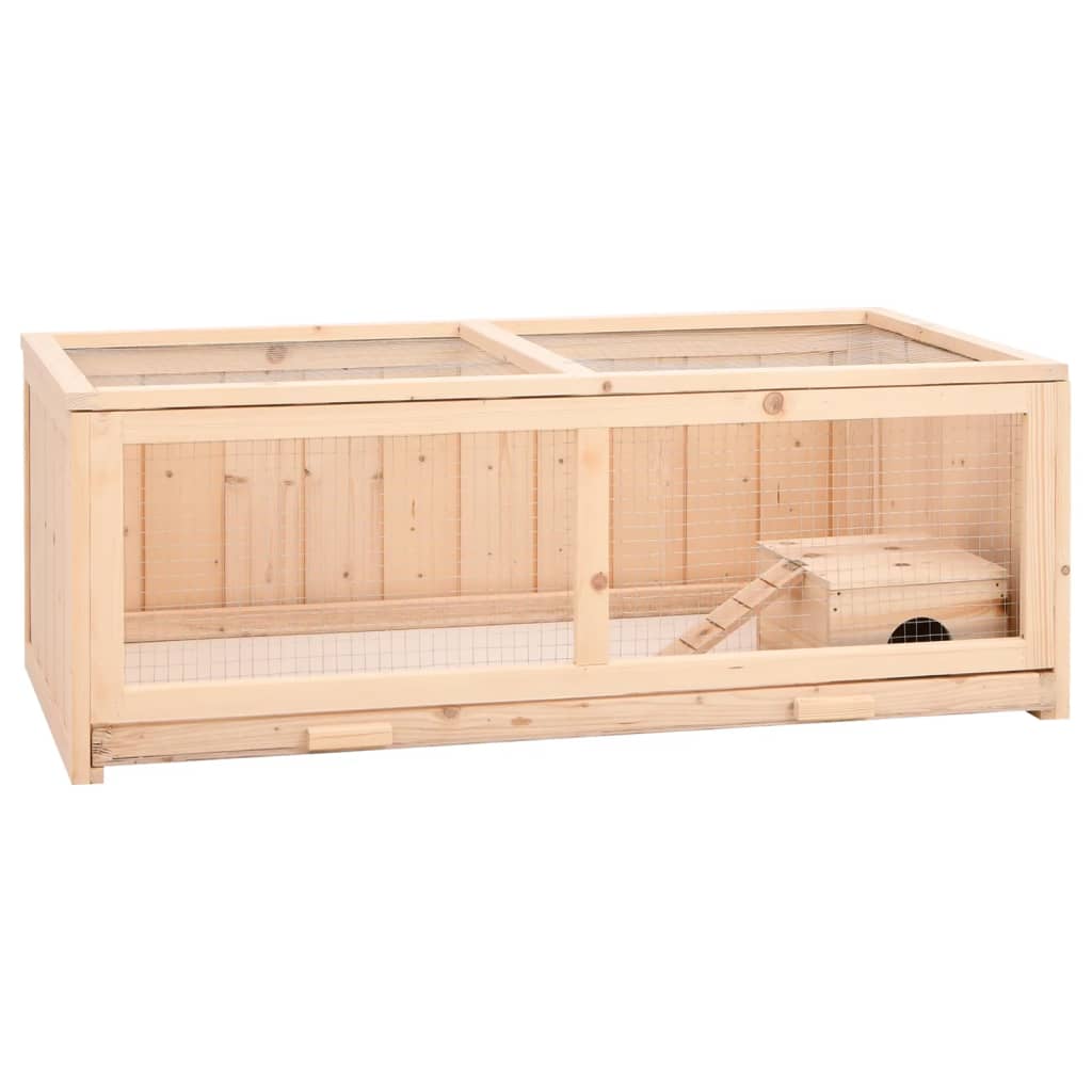 Cușcă Pentru Hamsteri, 104X52X54 Cm, Lemn Masiv De Brad