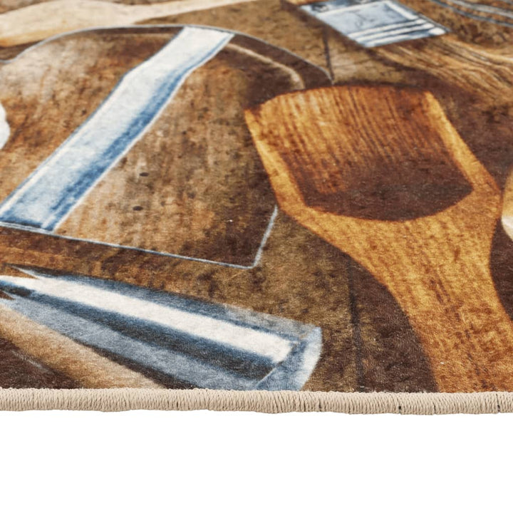 Covor Bucătărie, Multicolor, 60X180 Cm, Lavabil, Anti-Alunecare