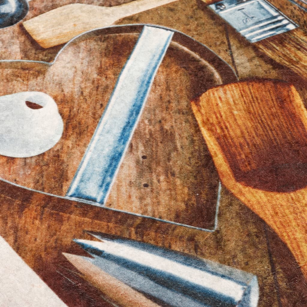 Covor Bucătărie, Multicolor, 60X180 Cm, Lavabil, Anti-Alunecare