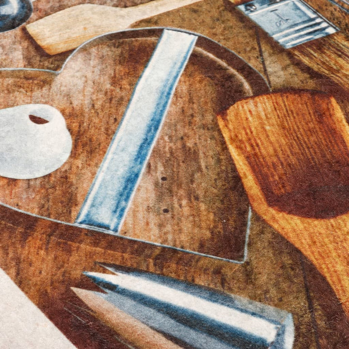 Covor Bucătărie, Multicolor, 60X180 Cm, Lavabil, Anti-Alunecare