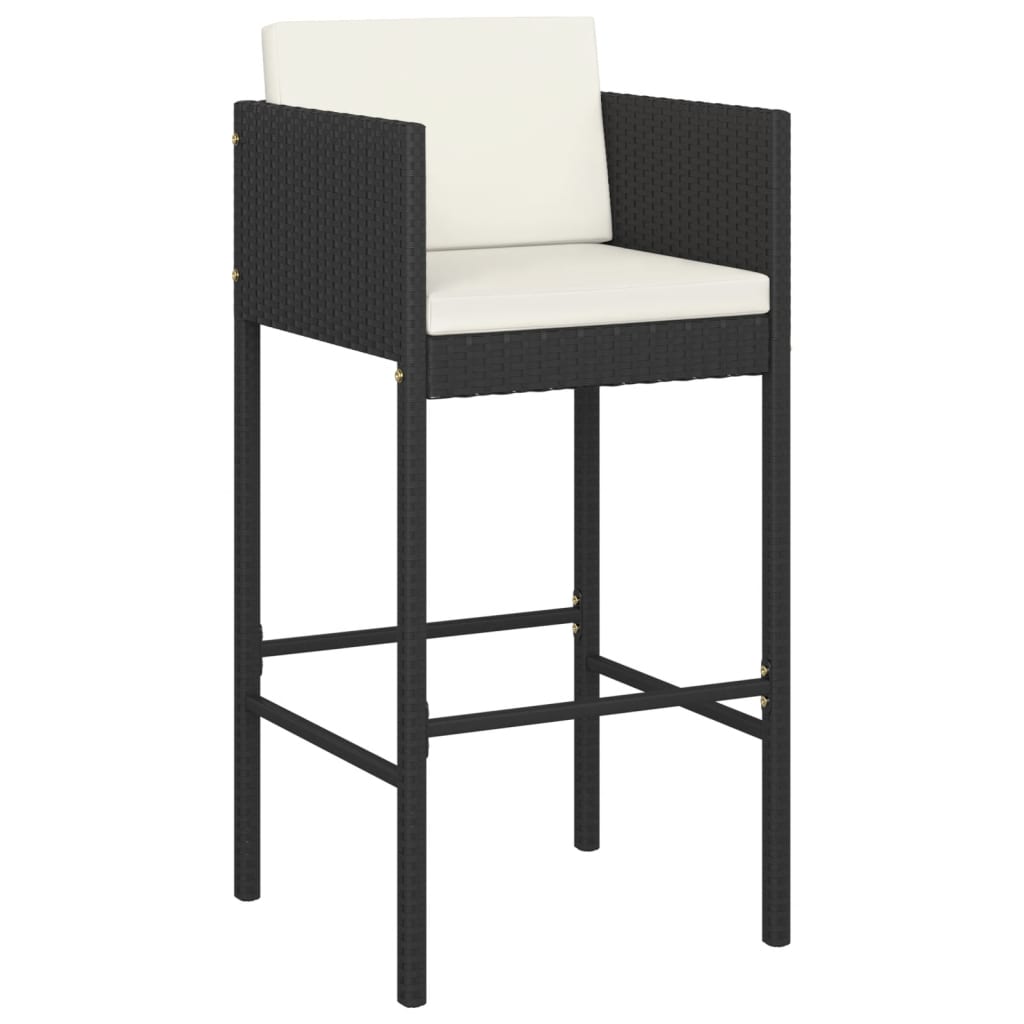 Set Mobilier Bar De Grădină Cu Perne, 5 Piese, , Poliratan