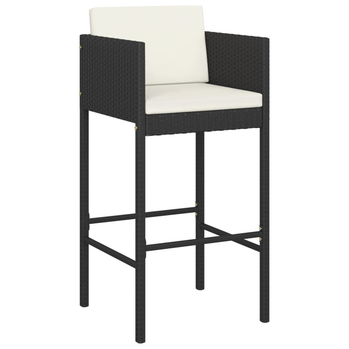 Set Mobilier Bar De Grădină Cu Perne, 5 Piese, , Poliratan