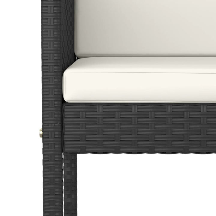 Set Mobilier Bar De Grădină Cu Perne, 5 Piese, , Poliratan