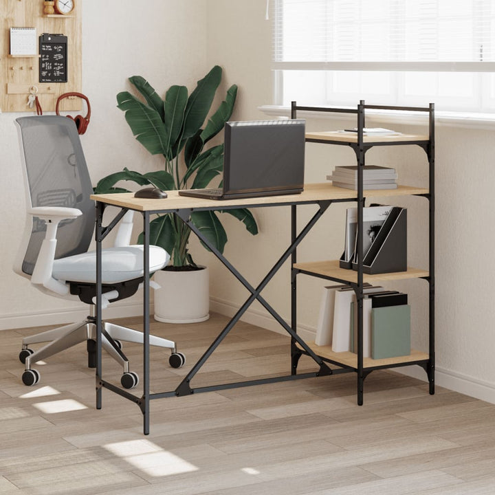 Birou Pentru Computer Cu Rafturi 120X47X109 Cm