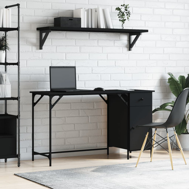 Birou De Computer, Stejar Maro, 131X48X75 Cm, Lemn Prelucrat