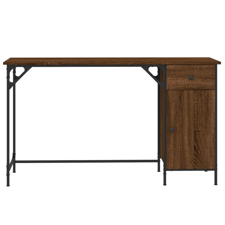 Birou De Computer, Stejar Maro, 131X48X75 Cm, Lemn Prelucrat
