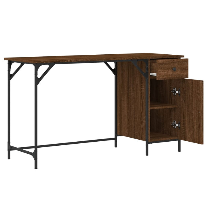 Birou De Computer, Stejar Maro, 131X48X75 Cm, Lemn Prelucrat
