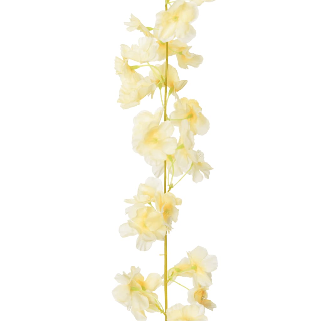 Ghirlande De Flori De Crăciun, 6 Buc., Șampanie, 180 Cm