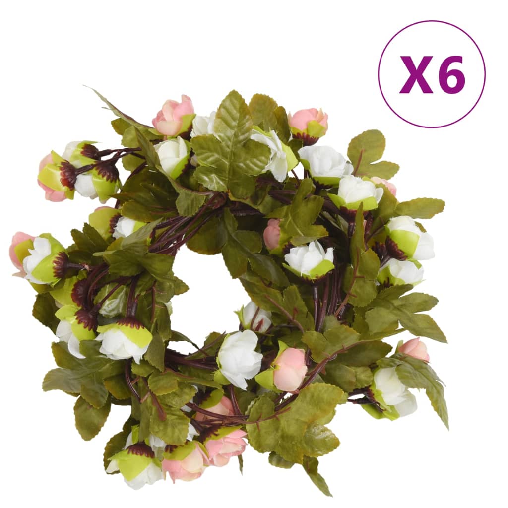Ghirlande De Flori De Crăciun, 6 Buc., , 215 Cm