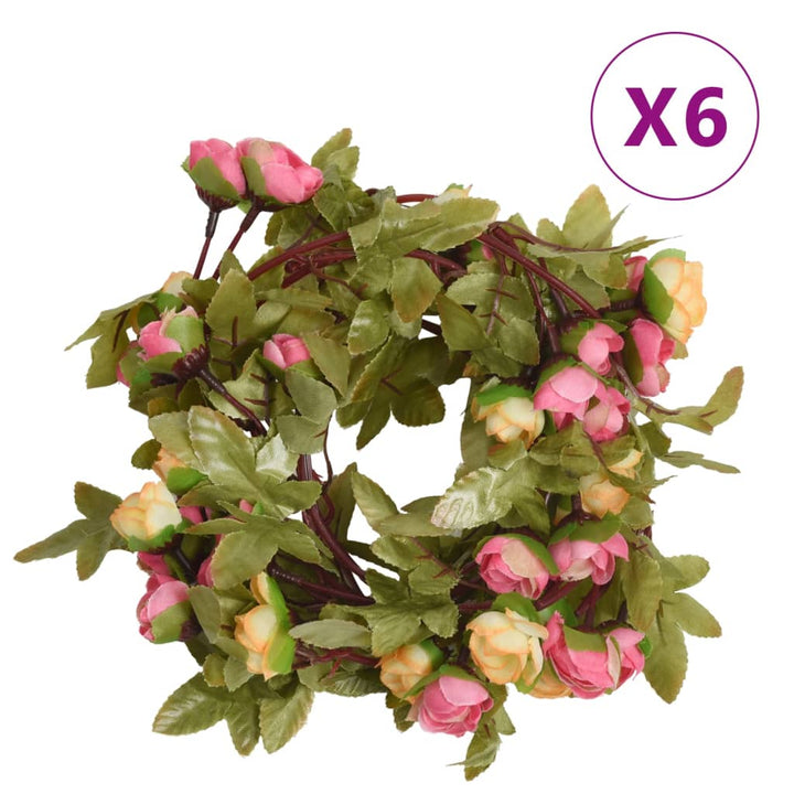 Ghirlande De Flori De Crăciun, 6 Buc., , 215 Cm