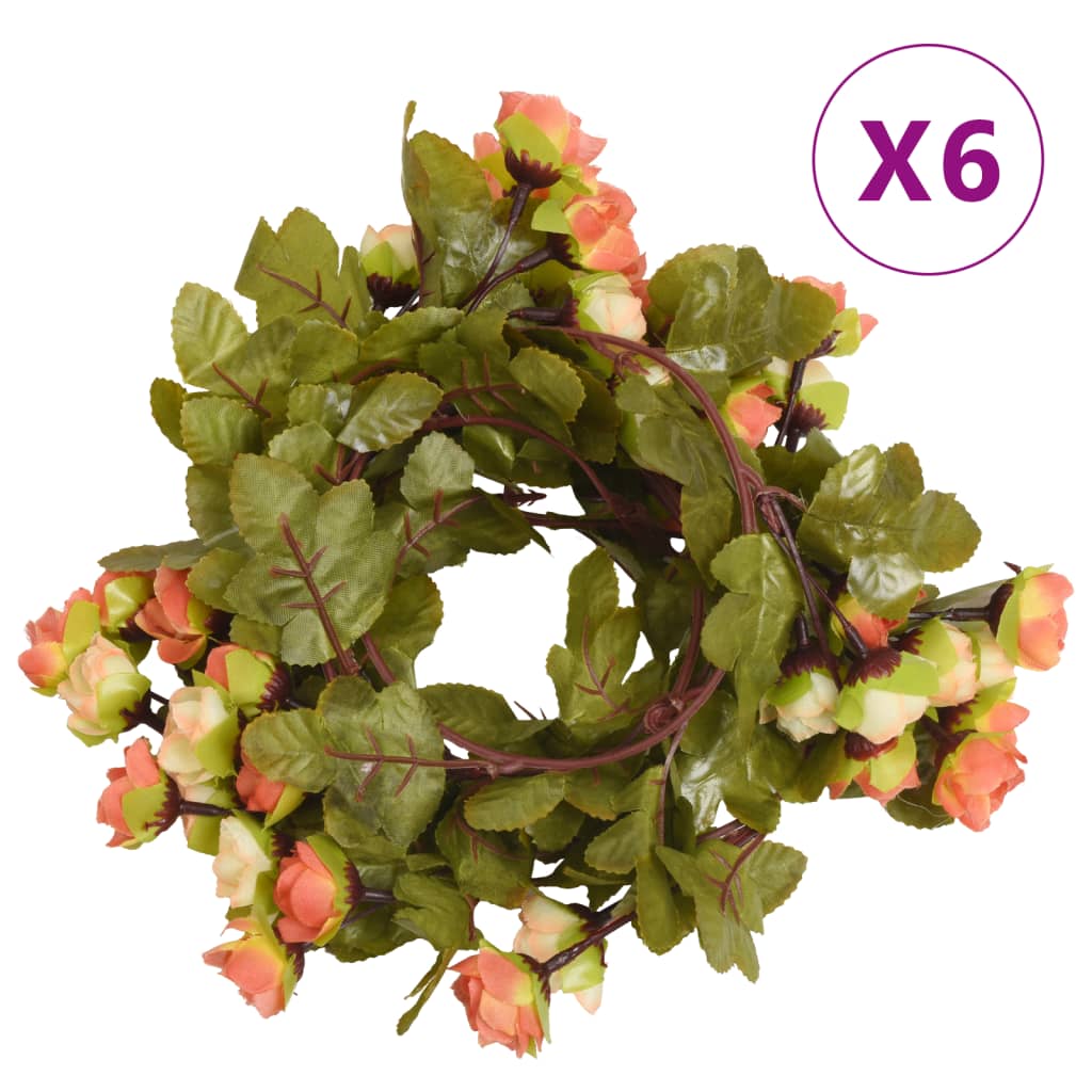 Ghirlande De Flori De Crăciun, 6 Buc., , 215 Cm