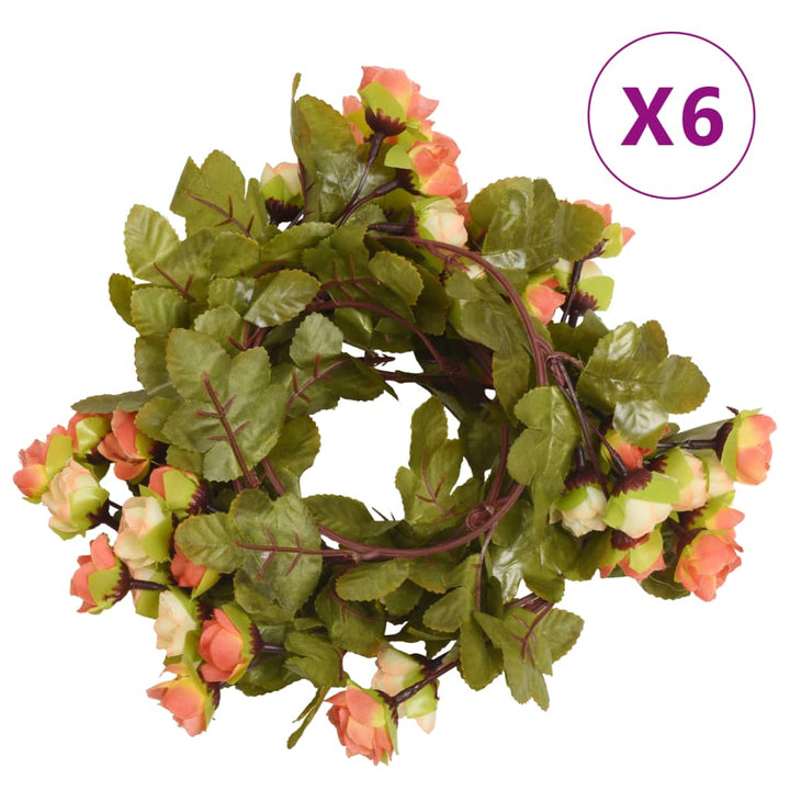 Ghirlande De Flori De Crăciun, 6 Buc., , 215 Cm