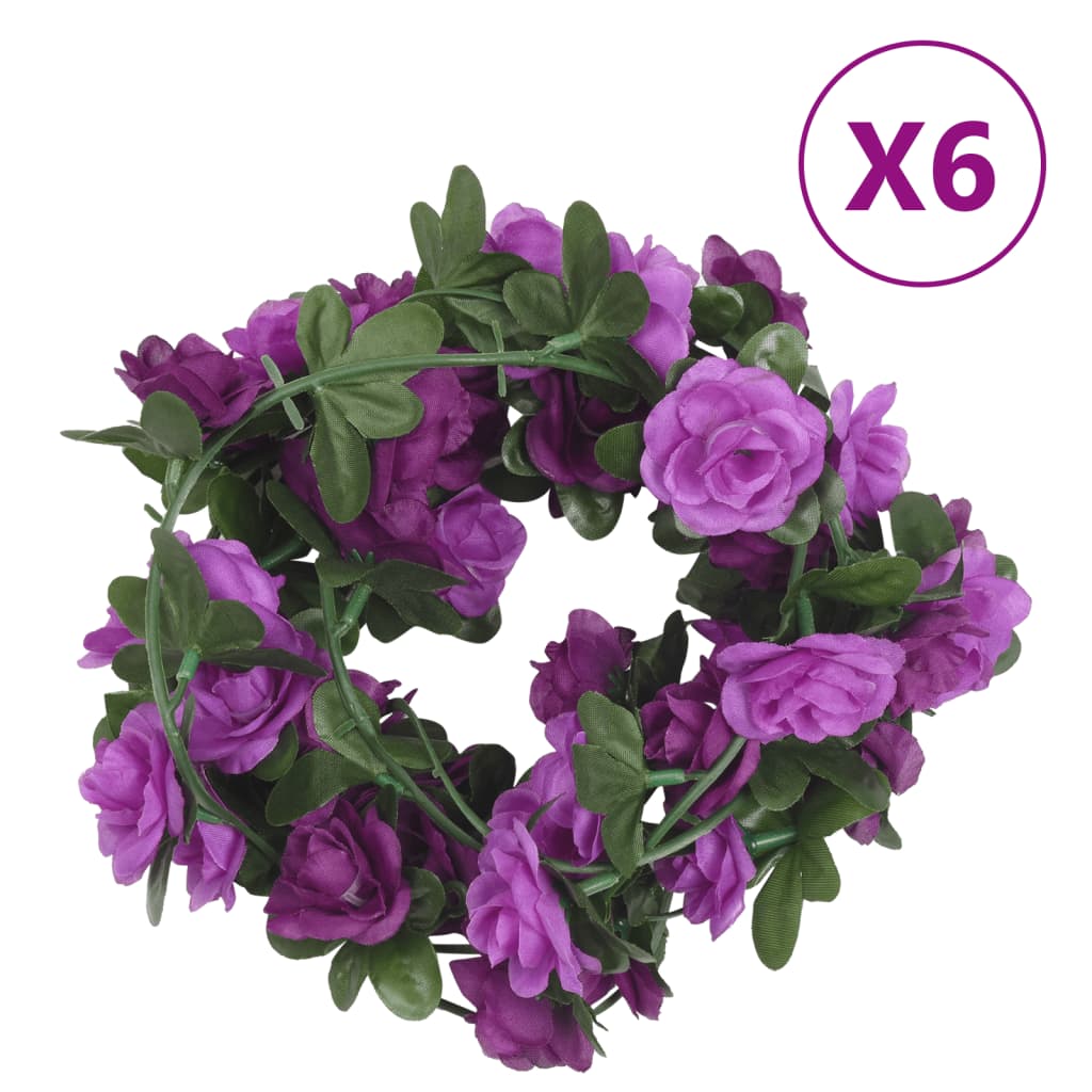 Ghirlande De Flori De Crăciun, 6 Buc., , 240 Cm