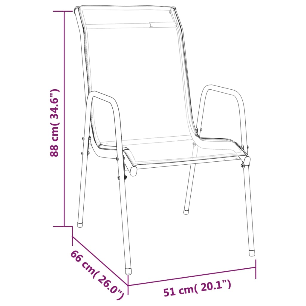 Set Mobilier De Grădină, 7 Piese, Negru, Oțel Și Textilenă