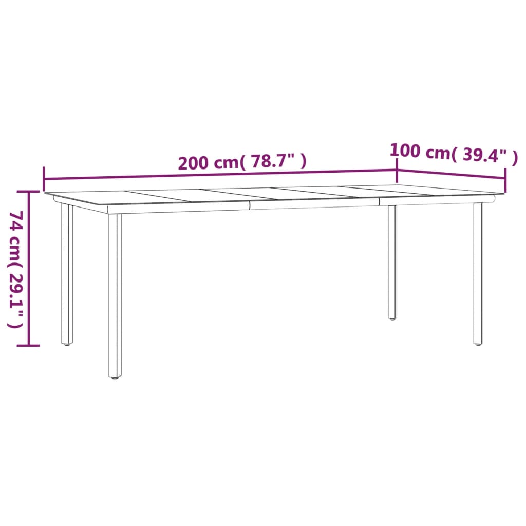 Set Mobilier De Grădină, 7 Piese, Negru, Oțel Și Textilenă