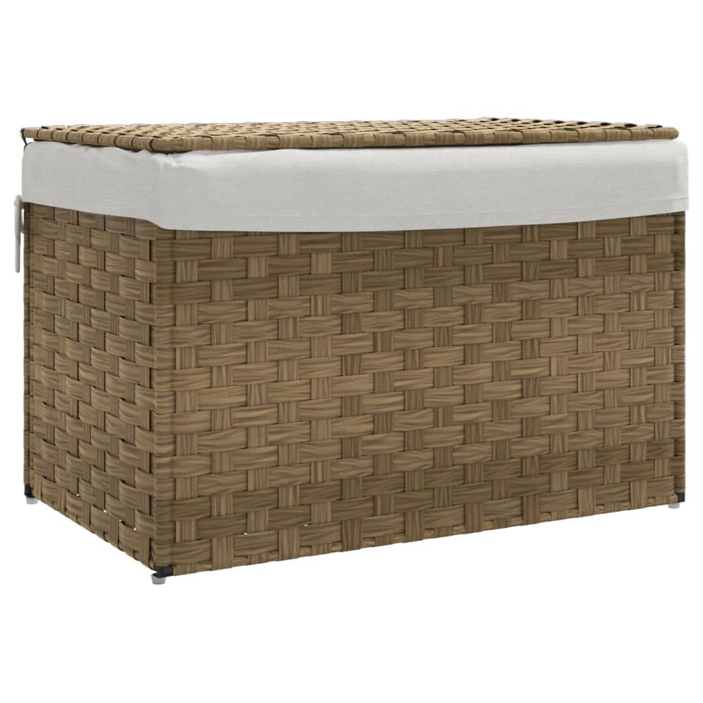 Coș De Rufe Cu Capac, 55,5X35X34 Cm, Poliratan