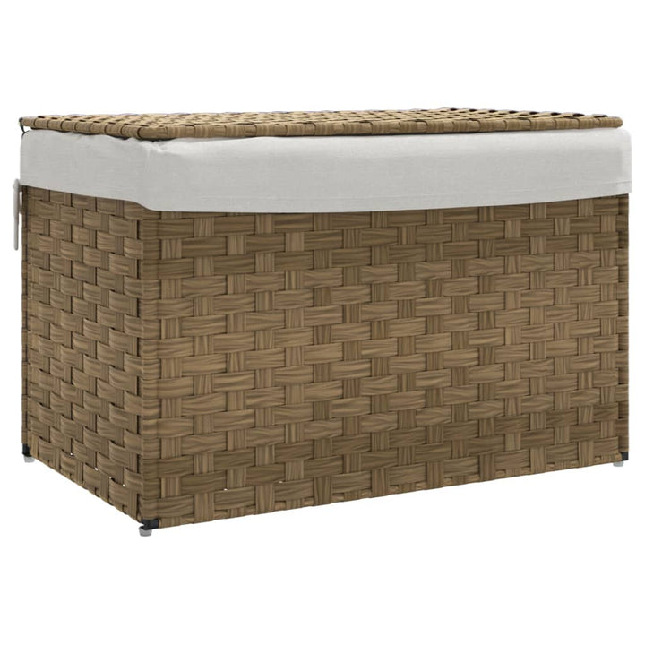 Coș De Rufe Cu Capac, 55,5X35X34 Cm, Poliratan