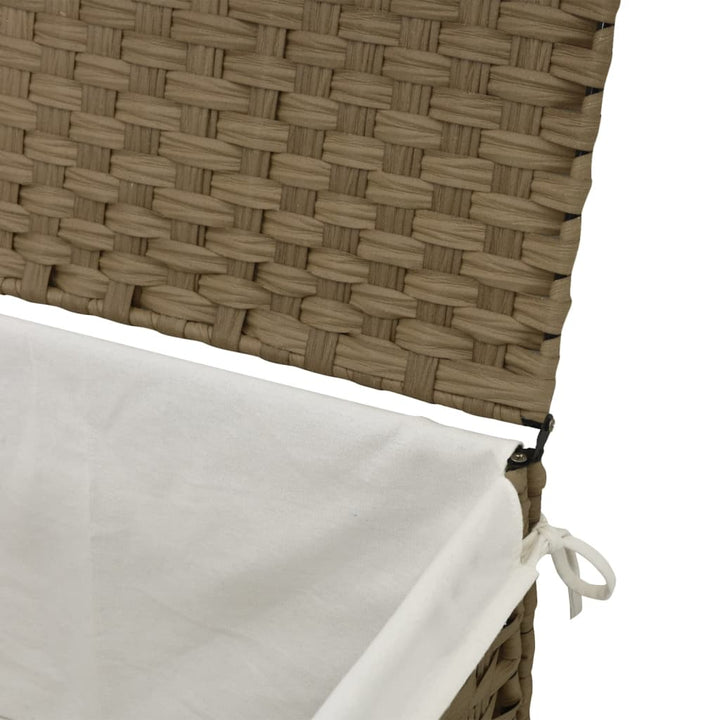 Coș De Rufe Cu Capac, 55,5X35X34 Cm, Poliratan