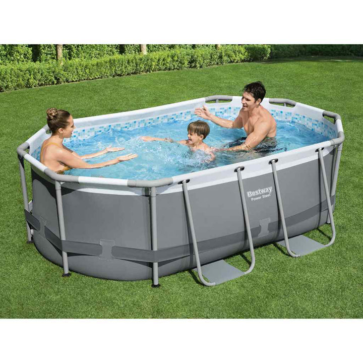 Bestway Piscină Supraterană Ovală Power Steel, 305X200X84 Cm