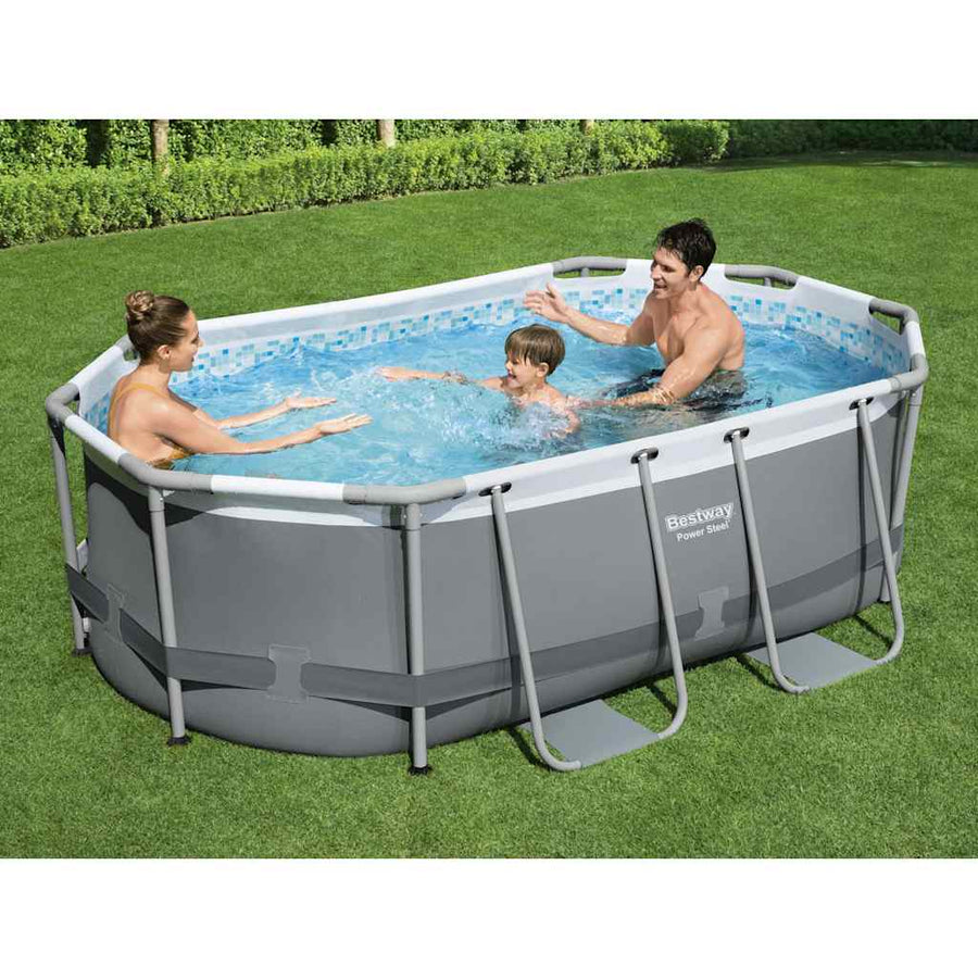 Bestway Piscină Supraterană Ovală Power Steel, 305X200X84 Cm