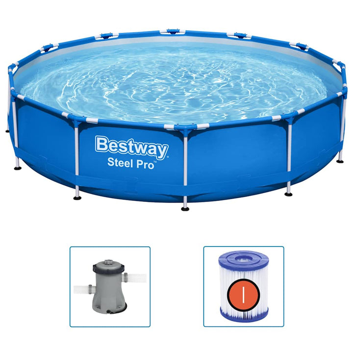 Bestway Piscină Cu Cadru Steel Pro, 366 X 76 Cm