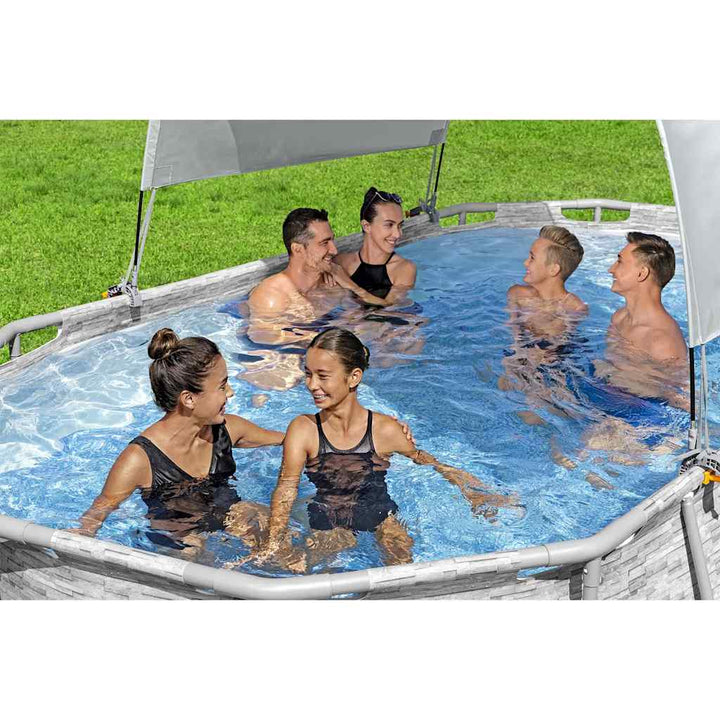 Bestway Copertină Pentru Piscină Supraterană, Alb