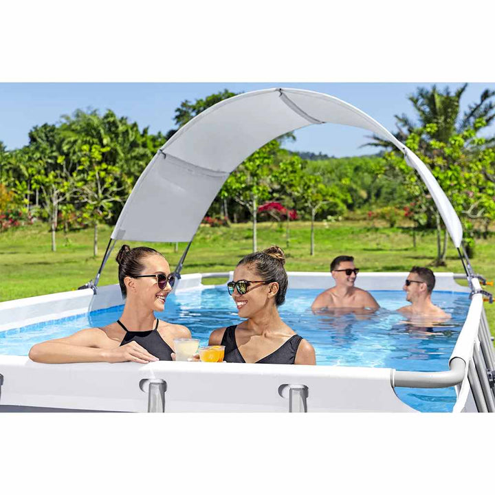 Bestway Copertină Pentru Piscină Supraterană, Alb
