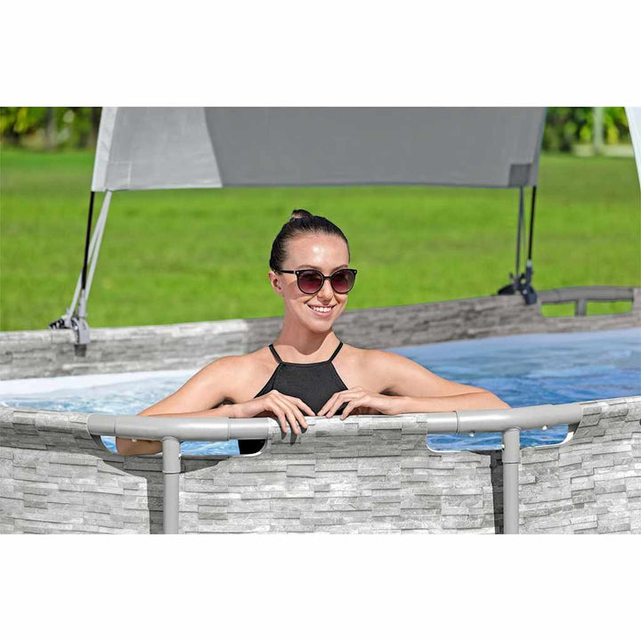 Bestway Copertină Pentru Piscină Supraterană, Alb
