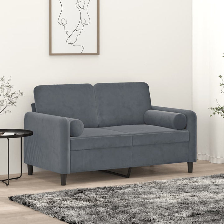 Canapea Cu 2 Locuri Cu Pernuțe, , 140 Cm, Catifea