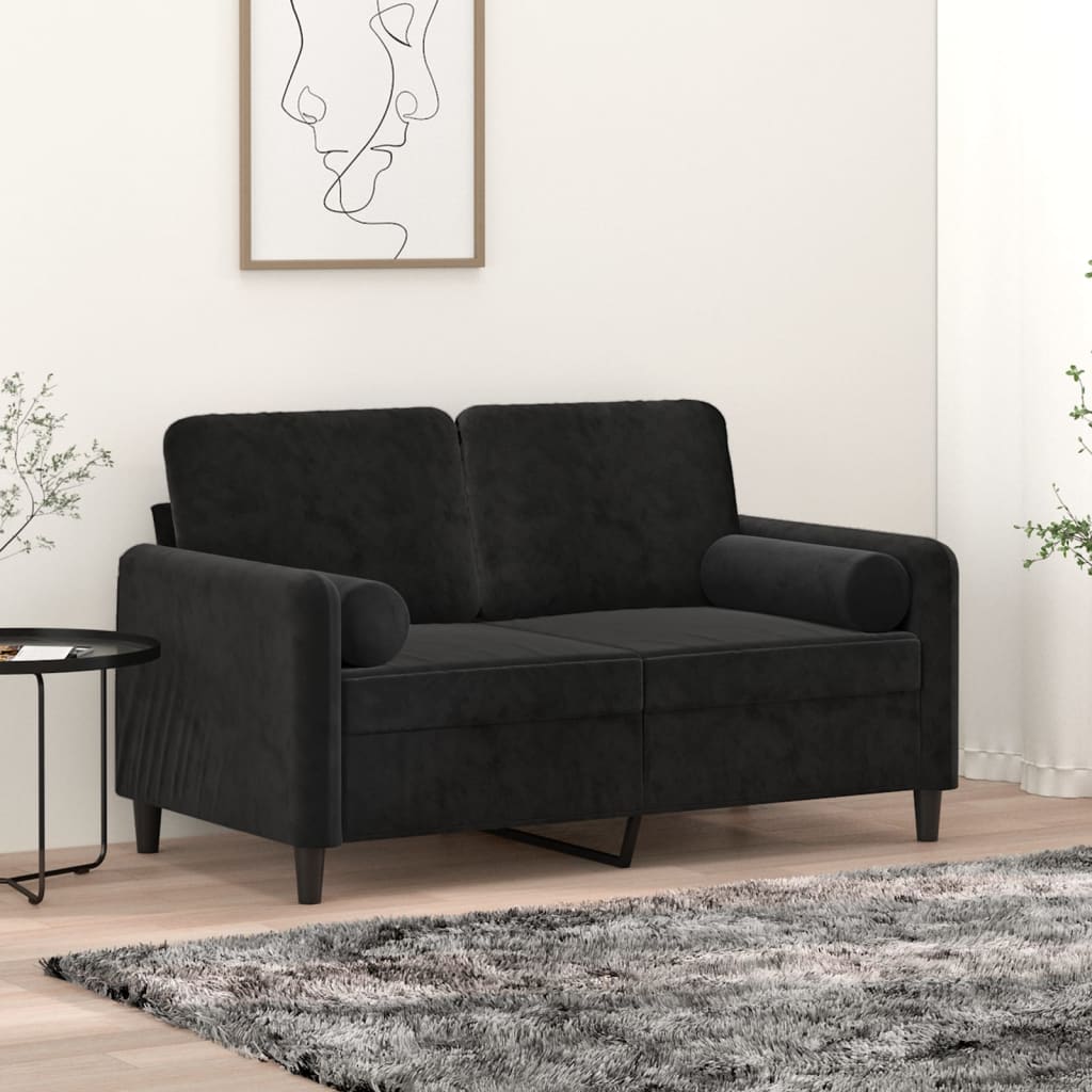 Canapea Cu 2 Locuri Cu Pernuțe, , 140 Cm, Catifea